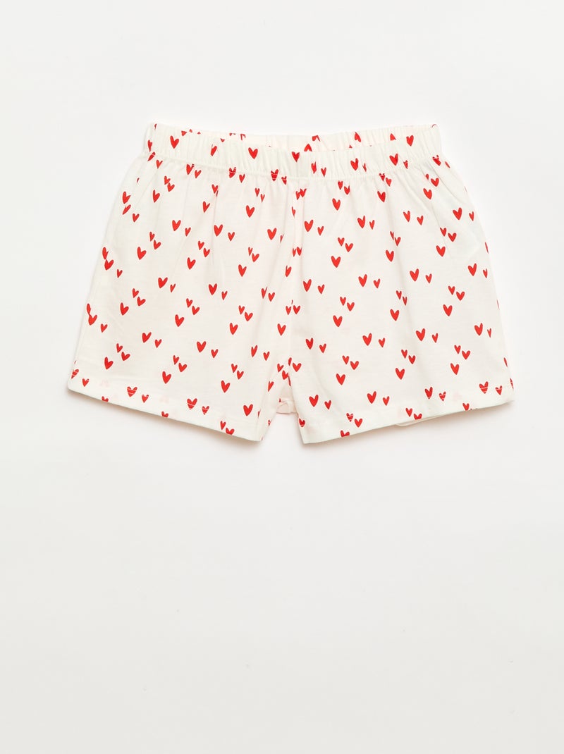 Pigiama 'Disney' 2 pezzi short + T-shirt Bianco - Kiabi