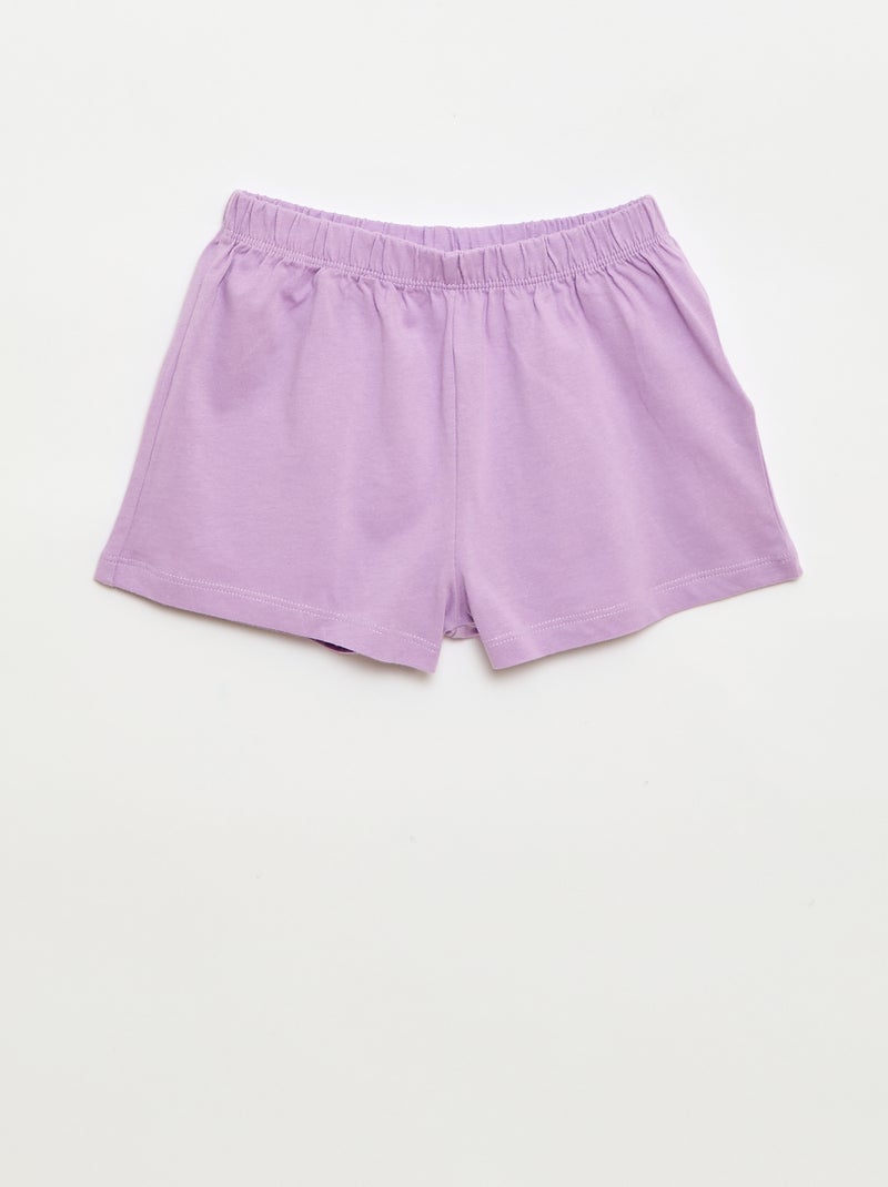 Pigiama "Disney" 2 pezzi short + T-shirt Viola - Kiabi