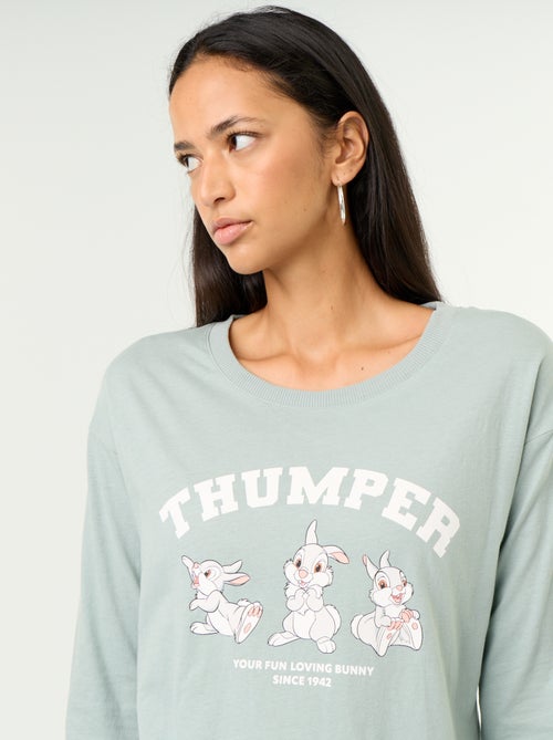 Pigiama 'Disney' 'Bambi' 2 pezzi - T-shirt a maniche lunghe + pantaloni - Kiabi Pigiama 'Disney' 'Bambi' 2 pezzi - T-shirt a maniche lunghe + pantaloni - Kiabi