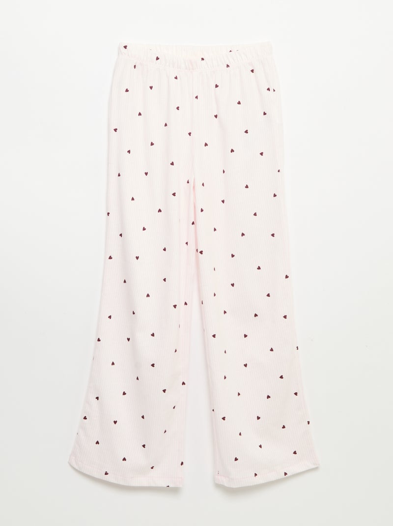 Pigiama \'Disney\' in jersey - 2 pezzi: T-shirt a maniche lunghe + pantaloni Rosa - Kiabi