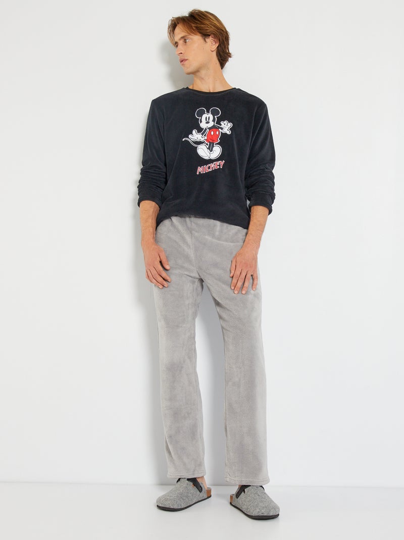 Pigiama 'Disney' in maglia pile - 2 pezzi nero - Kiabi