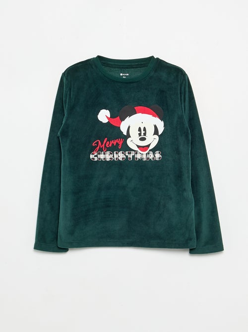 Pigiama 'Disney' 'Mickey' 2 pezzi in pile - T-shirt a maniche lunghe + pantaloni - Kiabi Pigiama 'Disney' 'Mickey' 2 pezzi in pile - T-shirt a maniche lunghe + pantaloni - Kiabi