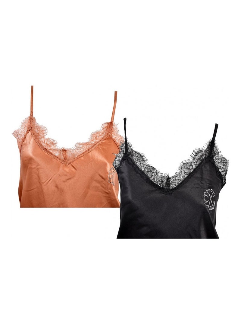Pigiama Donna CXL BY LACROIX - Confezione da 2 Nero Marrone - Kiabi