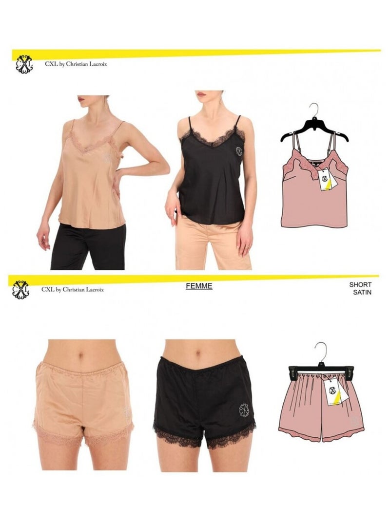 Pigiama Donna CXL BY LACROIX - Confezione da 2 Nero Marrone - Kiabi