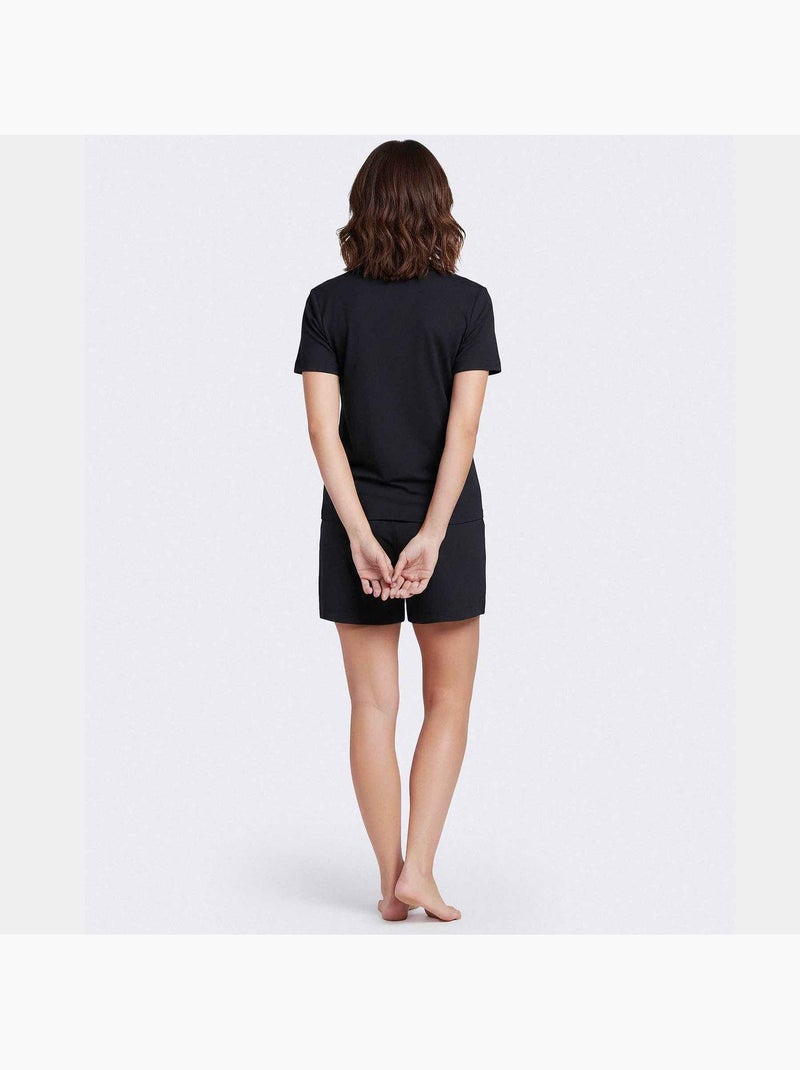 Pigiama donna in lyocell maniche corte | impetus | impetus Blu marino - Kiabi