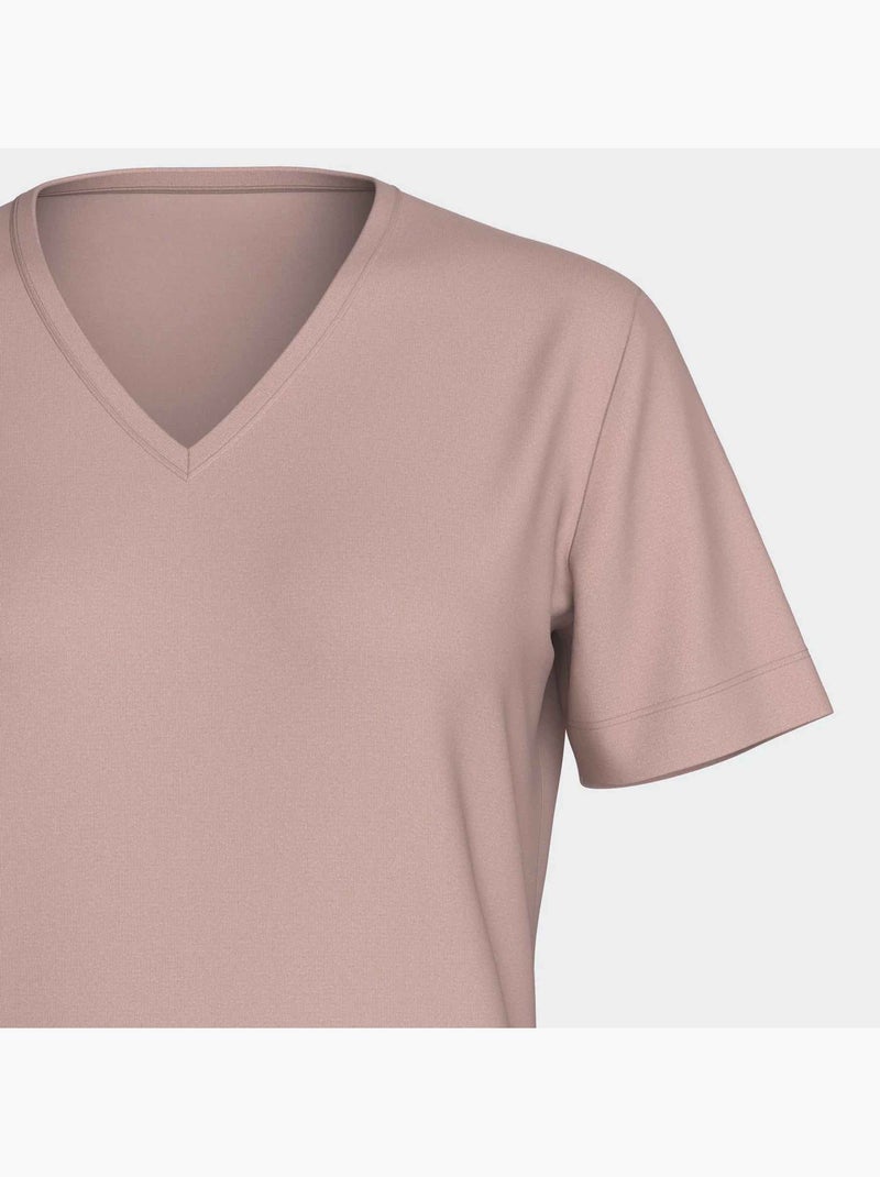 Pigiama donna in lyocell maniche corte | impetus | impetus Rosa antico - Kiabi