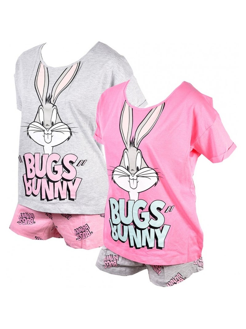 Pigiama Donna LOONEY TUNES Grigio rosa - Kiabi