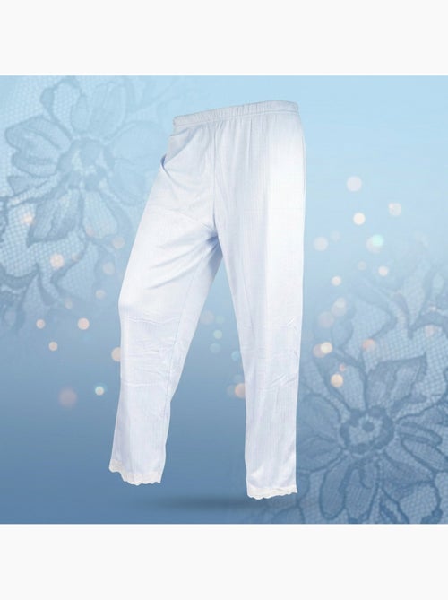 Pigiama Donna Lungo Abbottonato Pizzo OZABI - Kiabi Pigiama Donna Lungo Abbottonato Pizzo OZABI - Kiabi