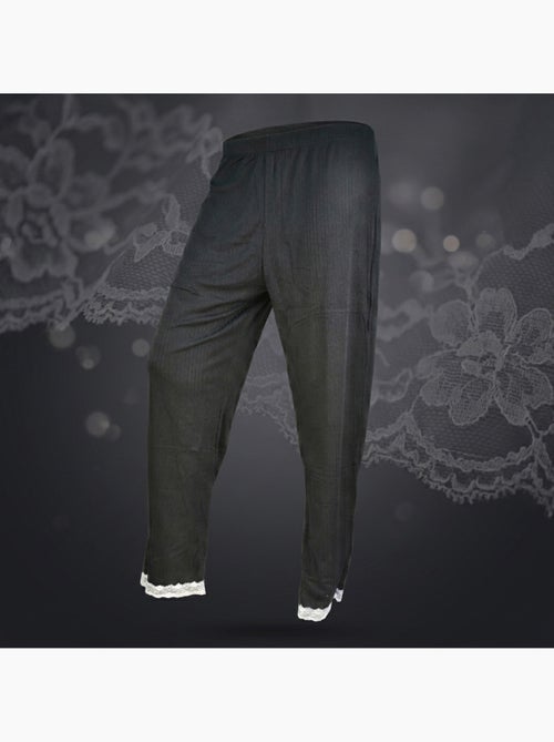 Pigiama Donna Lungo Abbottonato Pizzo OZABI - Kiabi Pigiama Donna Lungo Abbottonato Pizzo OZABI - Kiabi