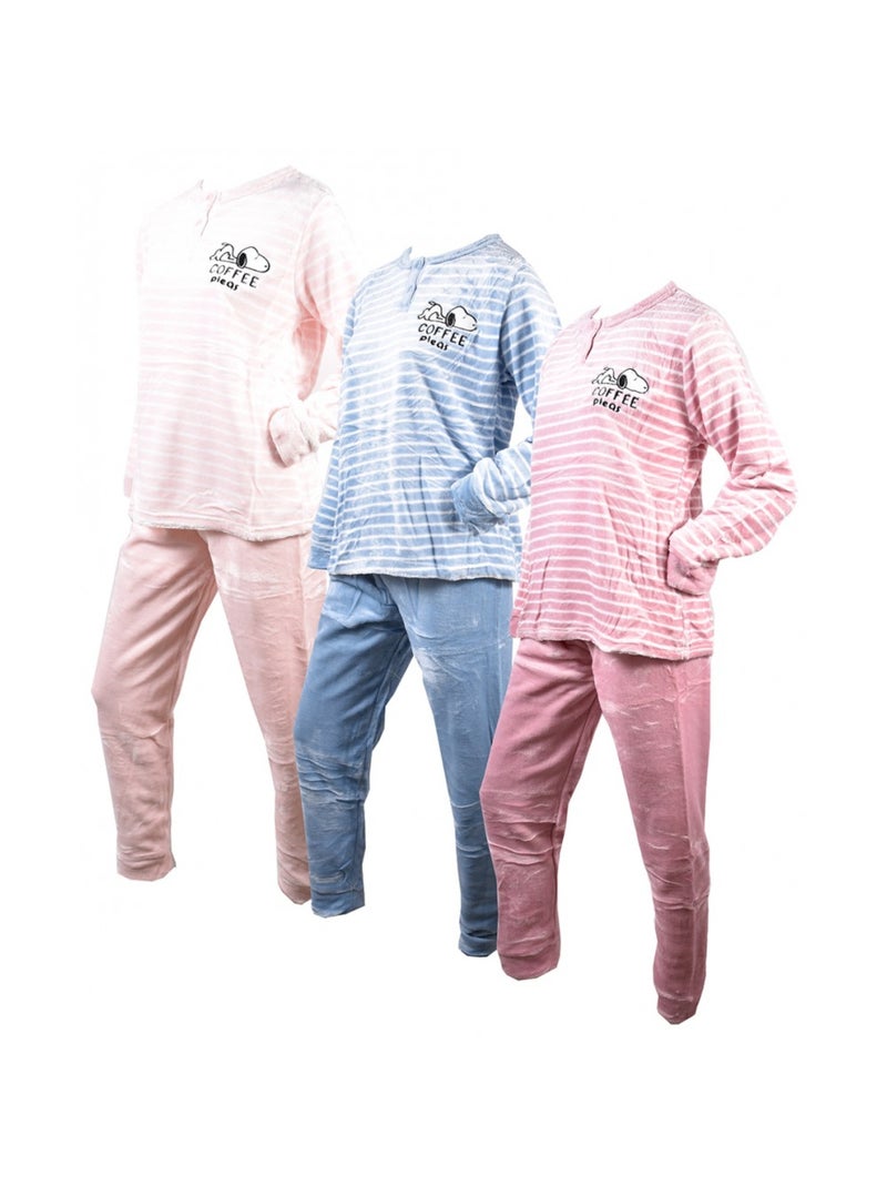 Pigiama Donna Lungo SWEET SECRET Blu - Kiabi
