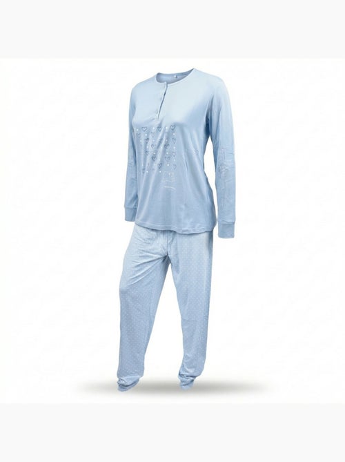 Pigiama Donna Manica Lunga OZABI - Kiabi Pigiama Donna Manica Lunga OZABI - Kiabi