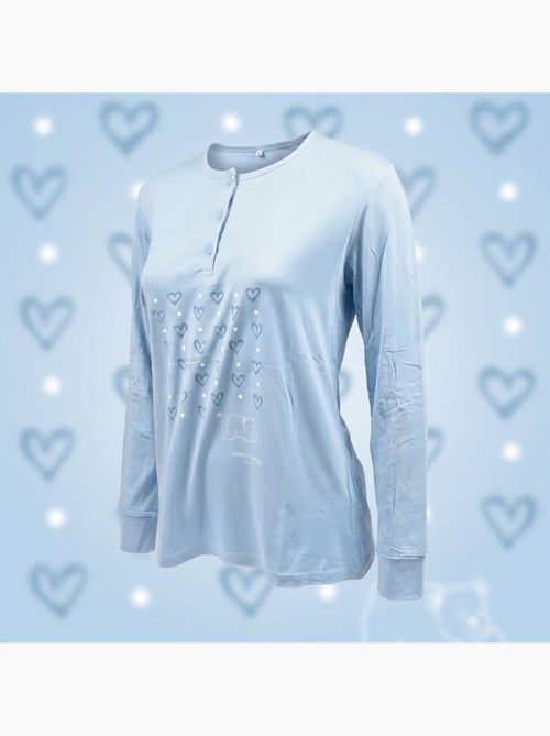 Pigiama Donna Manica Lunga OZABI - Kiabi Pigiama Donna Manica Lunga OZABI - Kiabi