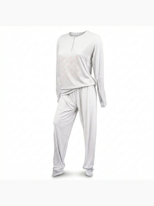 Pigiama Donna Manica Lunga OZABI - Kiabi Pigiama Donna Manica Lunga OZABI - Kiabi