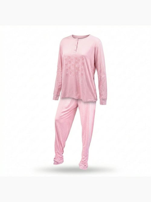 Pigiama Donna Manica Lunga OZABI - Kiabi Pigiama Donna Manica Lunga OZABI - Kiabi