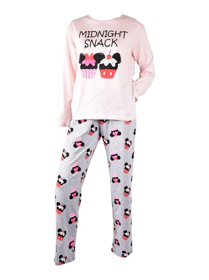 Pigiama Donna MINNIE in Cotone - Confezione da 2 Bianco Rosa - Kiabi