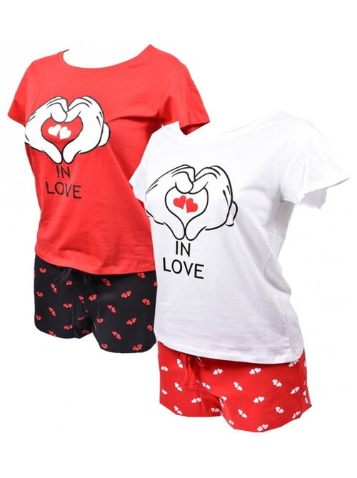 Pigiama donna MINNIE in cotone - Confezione da 2 - Kiabi Pigiama donna MINNIE in cotone - Confezione da 2 - Kiabi