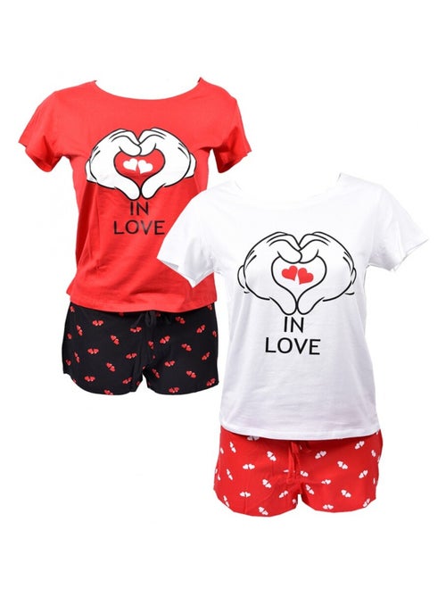 Pigiama donna MINNIE in cotone - Confezione da 2 - Kiabi Pigiama donna MINNIE in cotone - Confezione da 2 - Kiabi