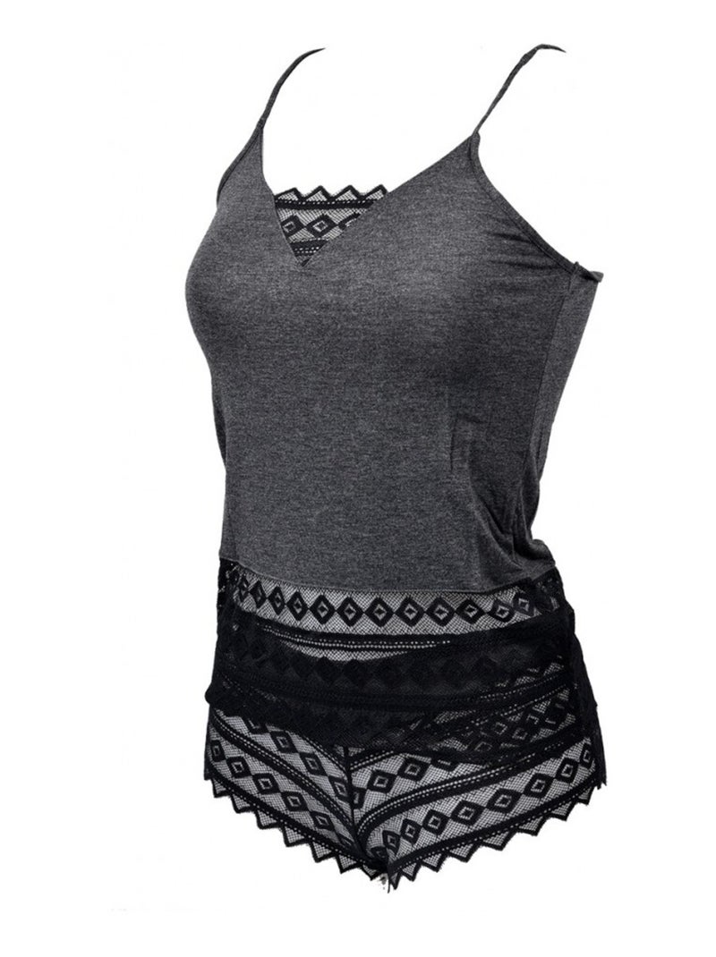 Pigiama Donna NO PUBLIK in Viscosa - Confezione da 2 Nero Grigio - Kiabi