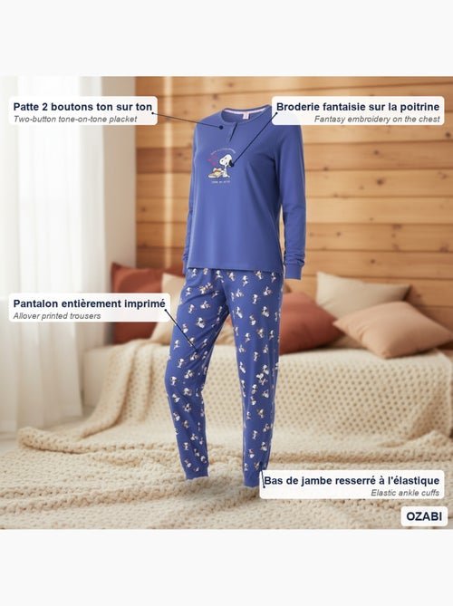 Pigiama donna ozabi leggero ricamo fantasia - Kiabi Pigiama donna ozabi leggero ricamo fantasia - Kiabi
