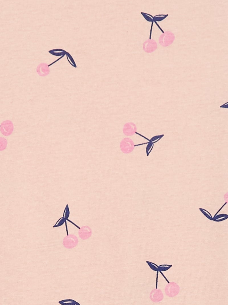 Pigiama due pezzi con stampa, composto da t-shirt e pantaloni Rosa - Kiabi