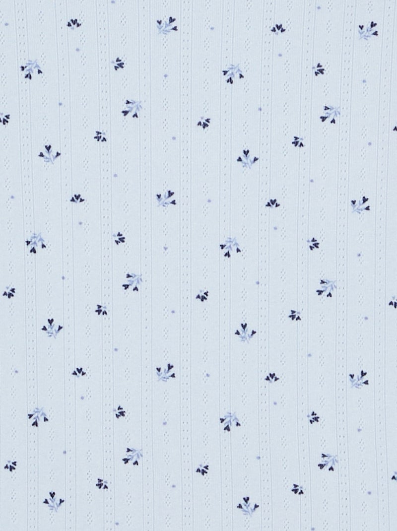 Pigiama due pezzi in maglia traforata Blu - Kiabi
