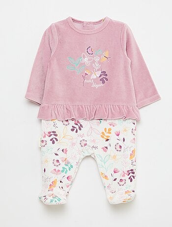 Pigiama effetto 2 in 1 stampato