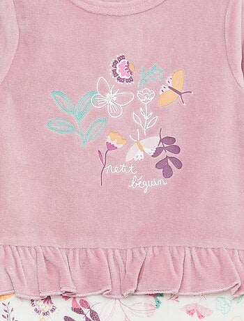 Pigiama effetto 2 in 1 stampato