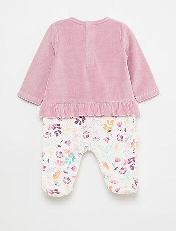 Pigiama effetto 2 in 1 stampato