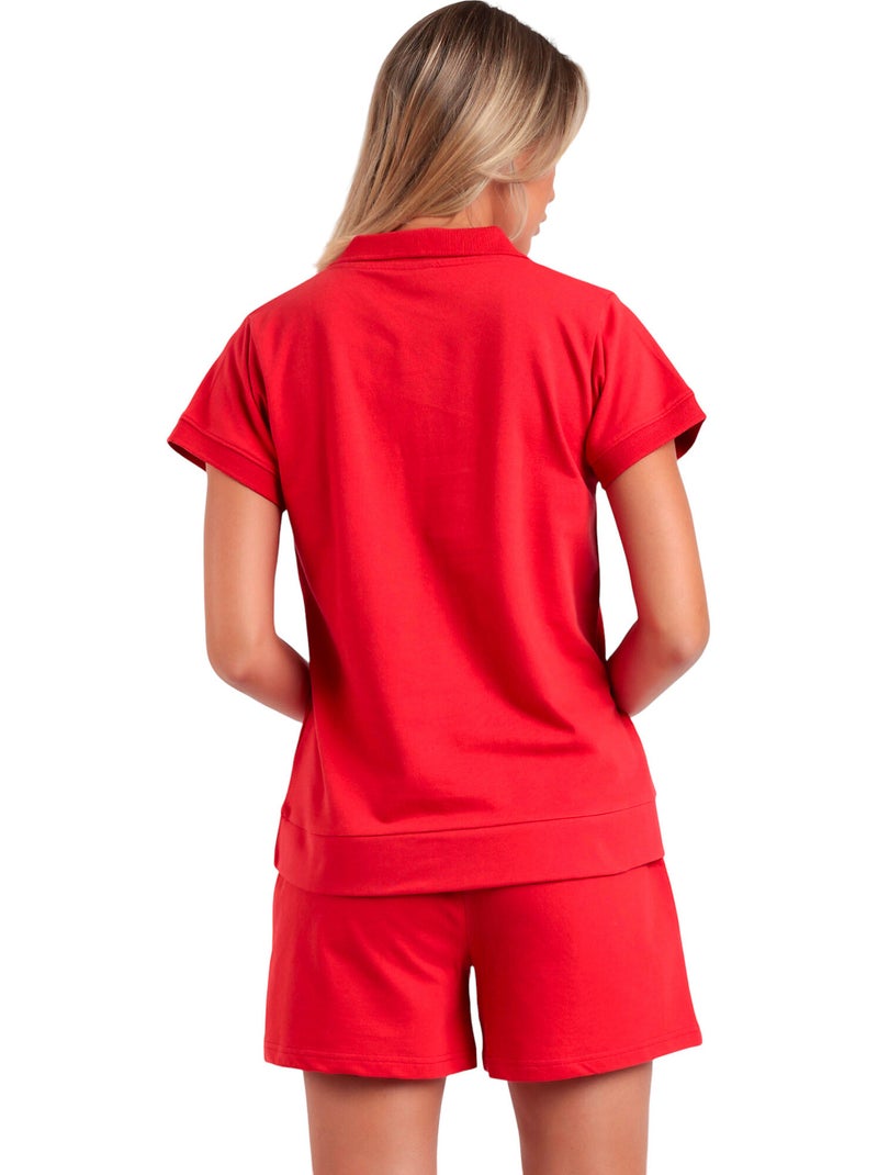 Pigiama estivo a maniche corte da donna DISNEY Mickey Ny Rosso - Kiabi