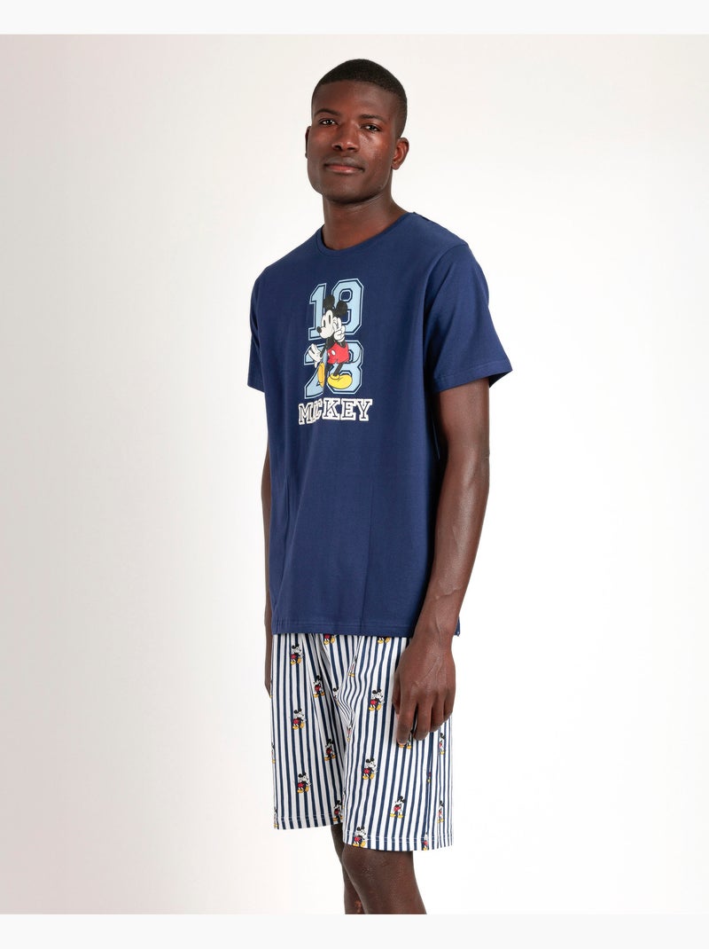 Pigiama estivo a maniche corte da uomo DISNEY Mickey Ny Blu - Kiabi