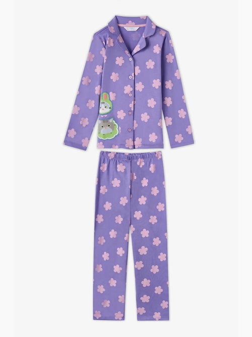 Pigiama feel better con stampa gatto, camicia con bottoni manica lunga e pantaloni penti - Kiabi