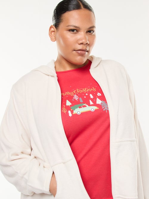 Pigiama felpa in pile + pantaloni - 2 pezzi - Kiabi