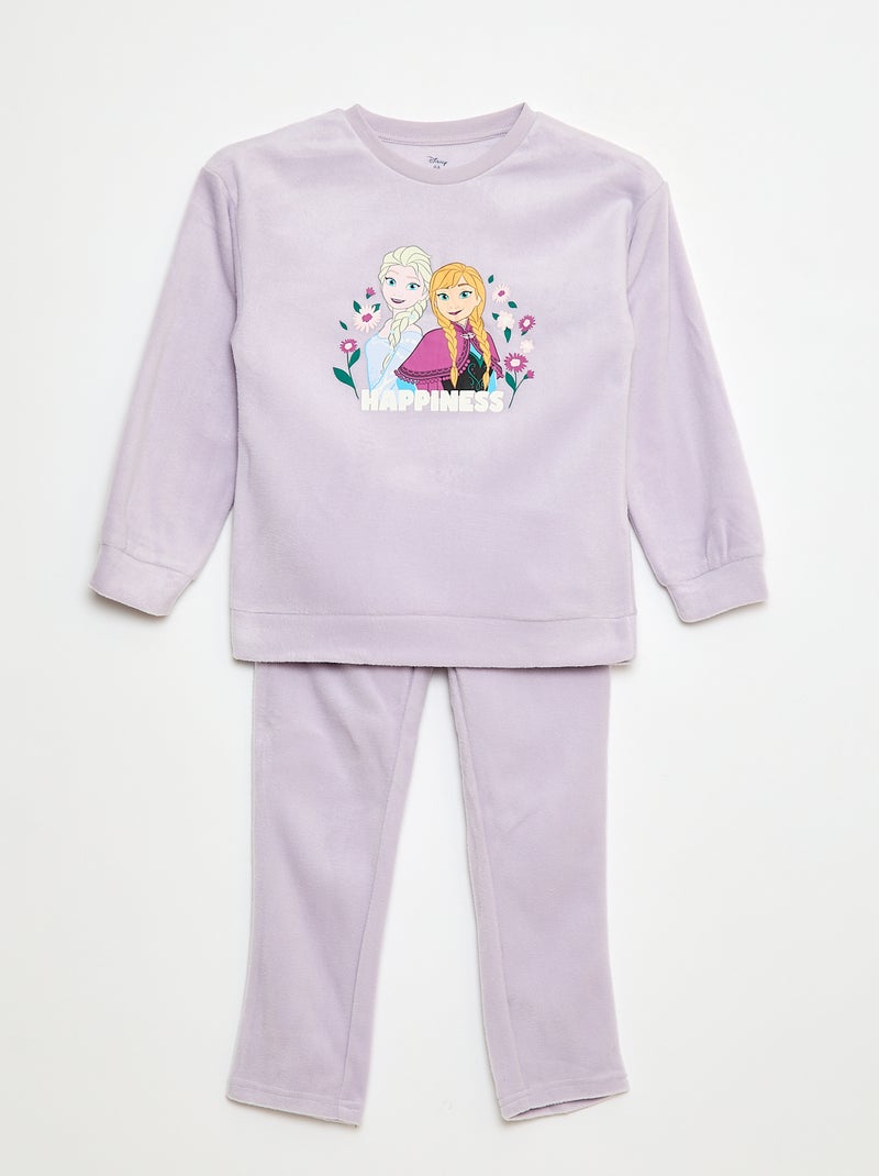 Pigiama 'Frozen - Il regno di ghiaccio' 'Disney' in pile - 2 pezzi Viola - Kiabi