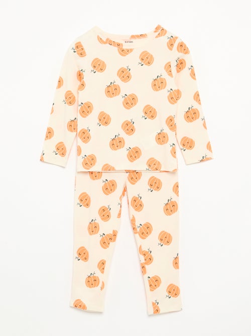 Pigiama "Halloween" 2 pezzi - T-shirt a maniche lunghe + pantaloni - Kiabi