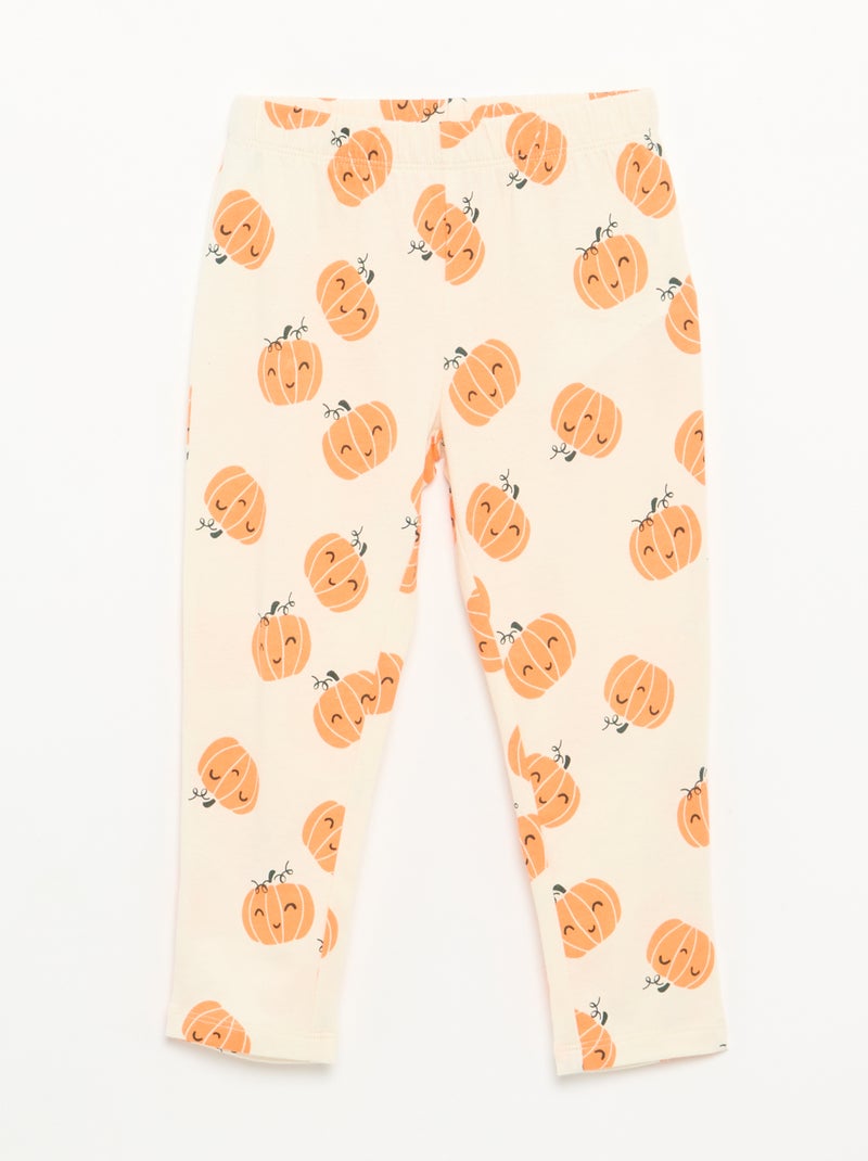Pigiama "Halloween" 2 pezzi - T-shirt a maniche lunghe + pantaloni Beige - Kiabi