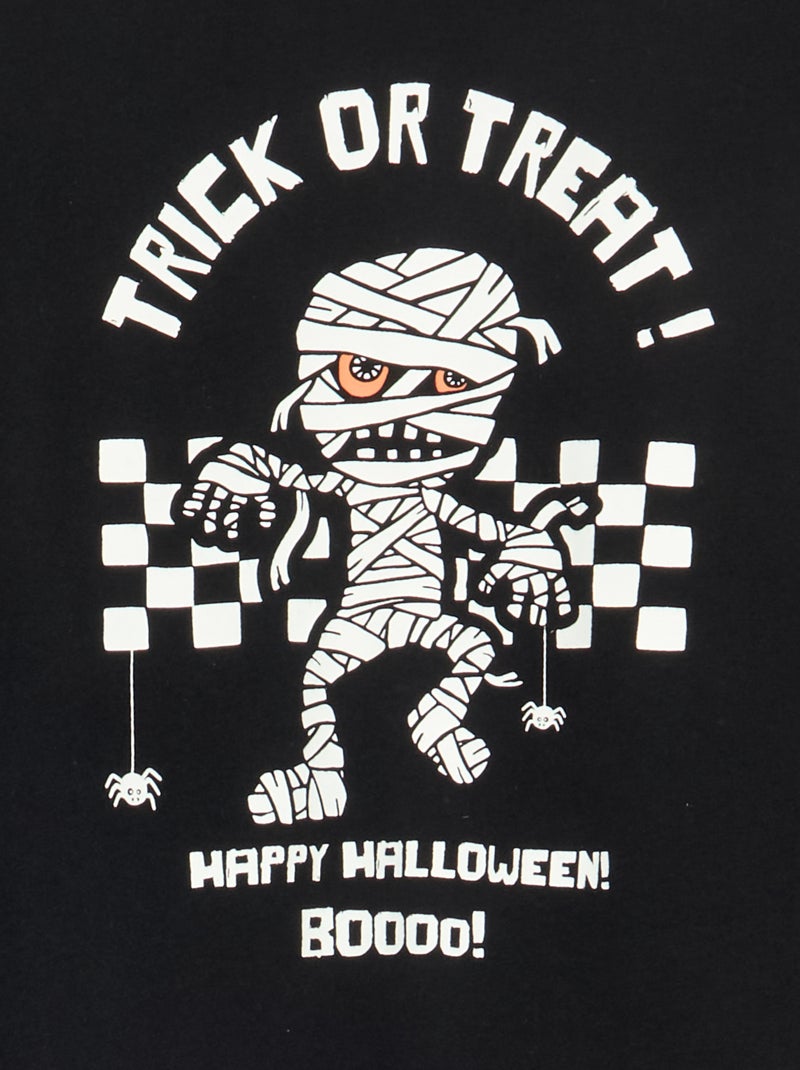 Pigiama 'Halloween' 2 pezzi - T-shirt a maniche lunghe + pantaloni Nero - Kiabi