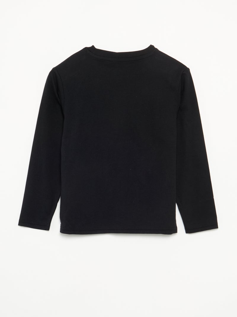 Pigiama 'Halloween' 2 pezzi - T-shirt a maniche lunghe + pantaloni Nero - Kiabi