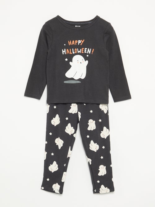 Pigiama "Halloween" 2 pezzi - T-shirt a maniche lunghe + pantaloni - Kiabi