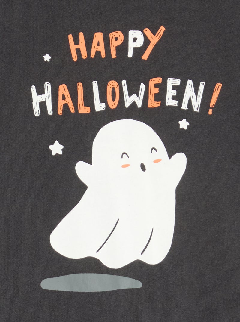 Pigiama "Halloween" 2 pezzi - T-shirt a maniche lunghe + pantaloni Nero - Kiabi