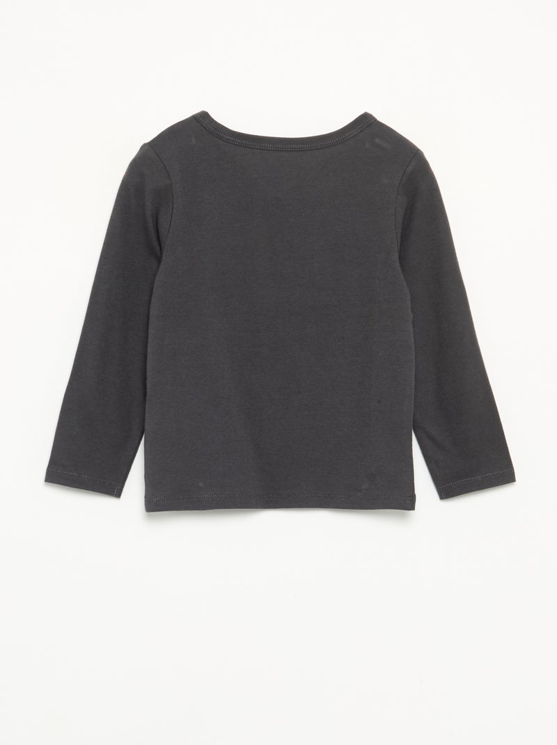 Pigiama "Halloween" 2 pezzi - T-shirt a maniche lunghe + pantaloni Nero - Kiabi