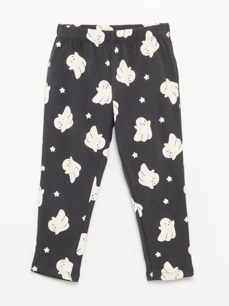 Pigiama "Halloween" 2 pezzi - T-shirt a maniche lunghe + pantaloni Nero - Kiabi
