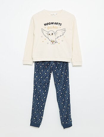 Pigiama "Harry Potter" 2 pezzi in pile - T-shirt a maniche lunghe + pantaloni