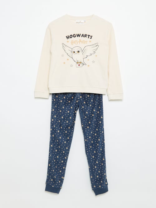 Pigiama "Harry Potter" 2 pezzi in pile - T-shirt a maniche lunghe + pantaloni - Kiabi