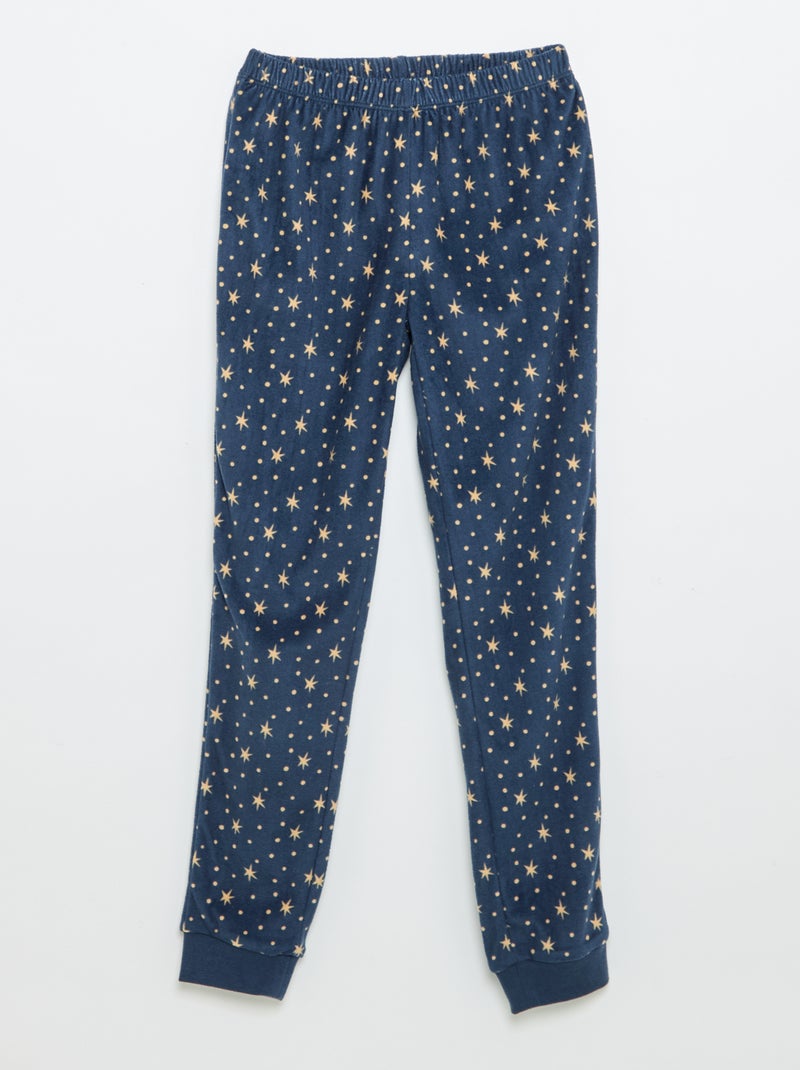Pigiama "Harry Potter" 2 pezzi in pile - T-shirt a maniche lunghe + pantaloni Bianco Ecru - Kiabi
