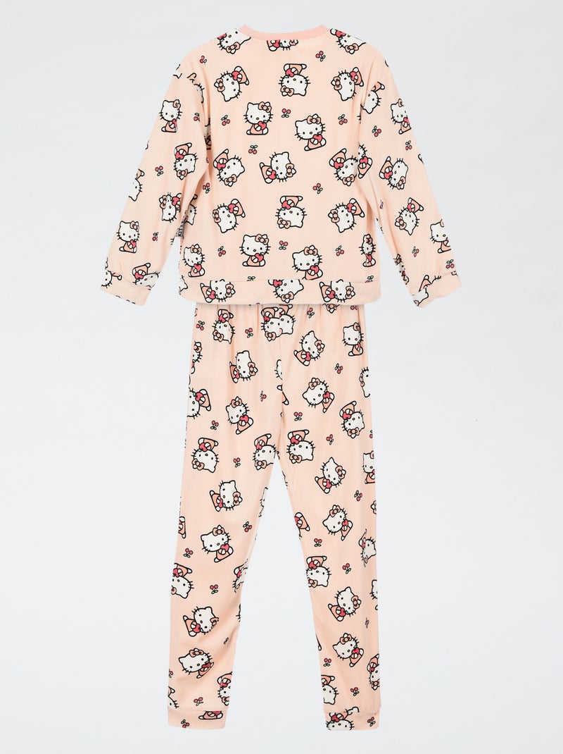 Pigiama "Hello Kitty" 2 pezzi - T-shirt a maniche lunghe + pantaloni Rosa - Kiabi