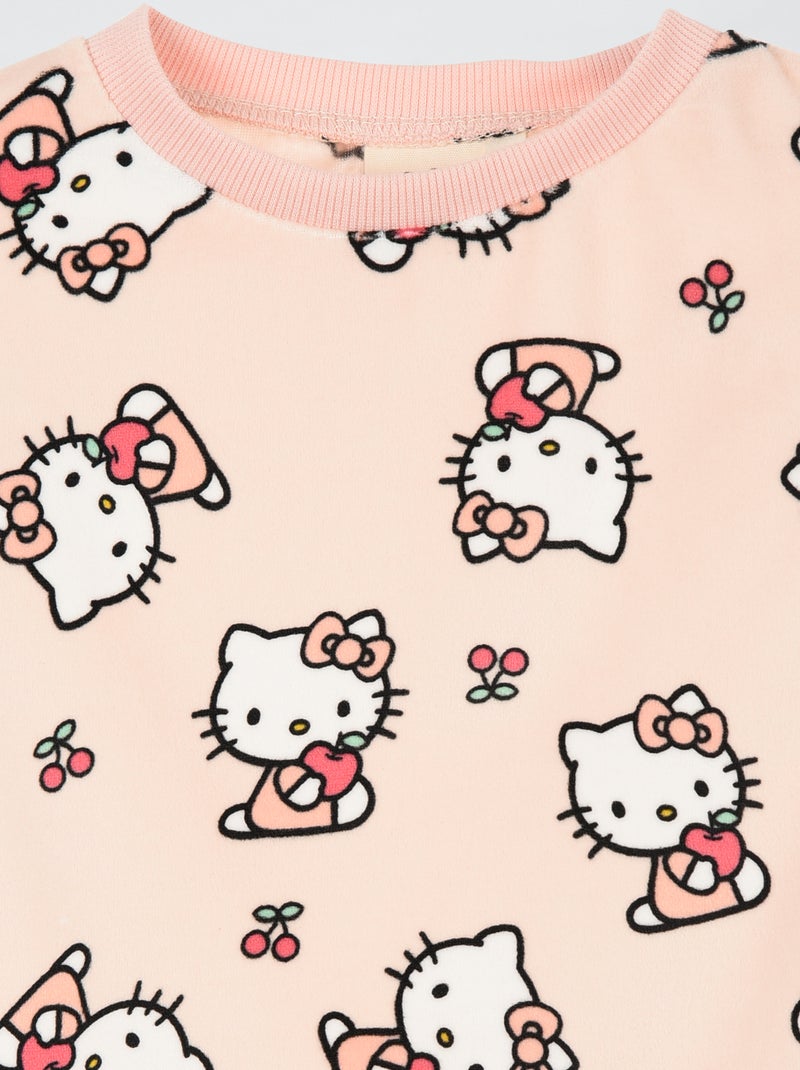 Pigiama "Hello Kitty" 2 pezzi - T-shirt a maniche lunghe + pantaloni Rosa - Kiabi