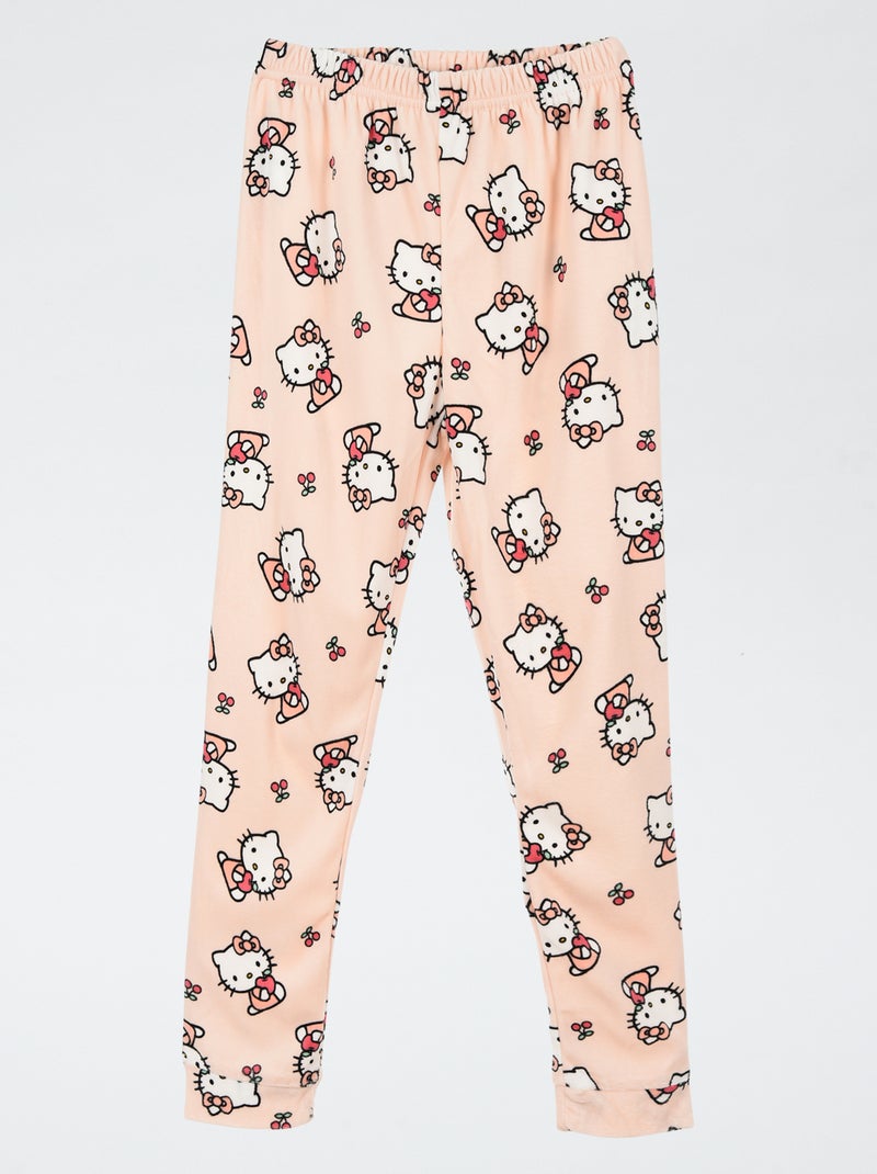 Pigiama "Hello Kitty" 2 pezzi - T-shirt a maniche lunghe + pantaloni Rosa - Kiabi