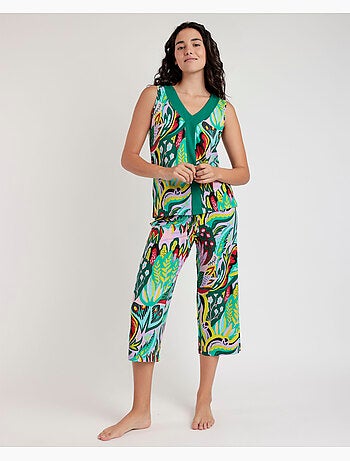 Pigiama hippy di lusso senza maniche da donna ADMAS LUXURY