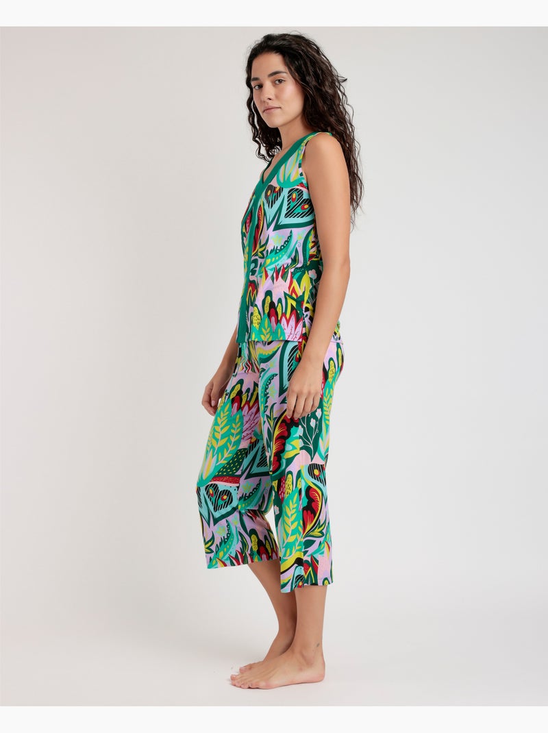 Pigiama hippy di lusso senza maniche da donna ADMAS LUXURY Multicolore - Kiabi