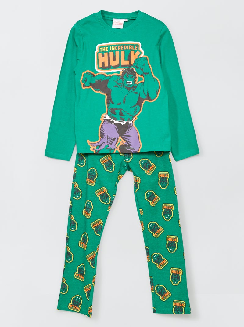 Pigiama 'Hulk' lungo - 2 pezzi verde - Kiabi